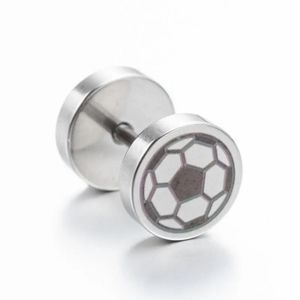 Soccer men's disk earring